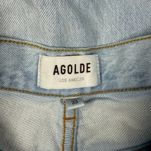 Agolde Nolan Balloon Light Wash Super Wide Leg Baggy High Rise Flowy Jean Sz 33 - Picture 5 of 14